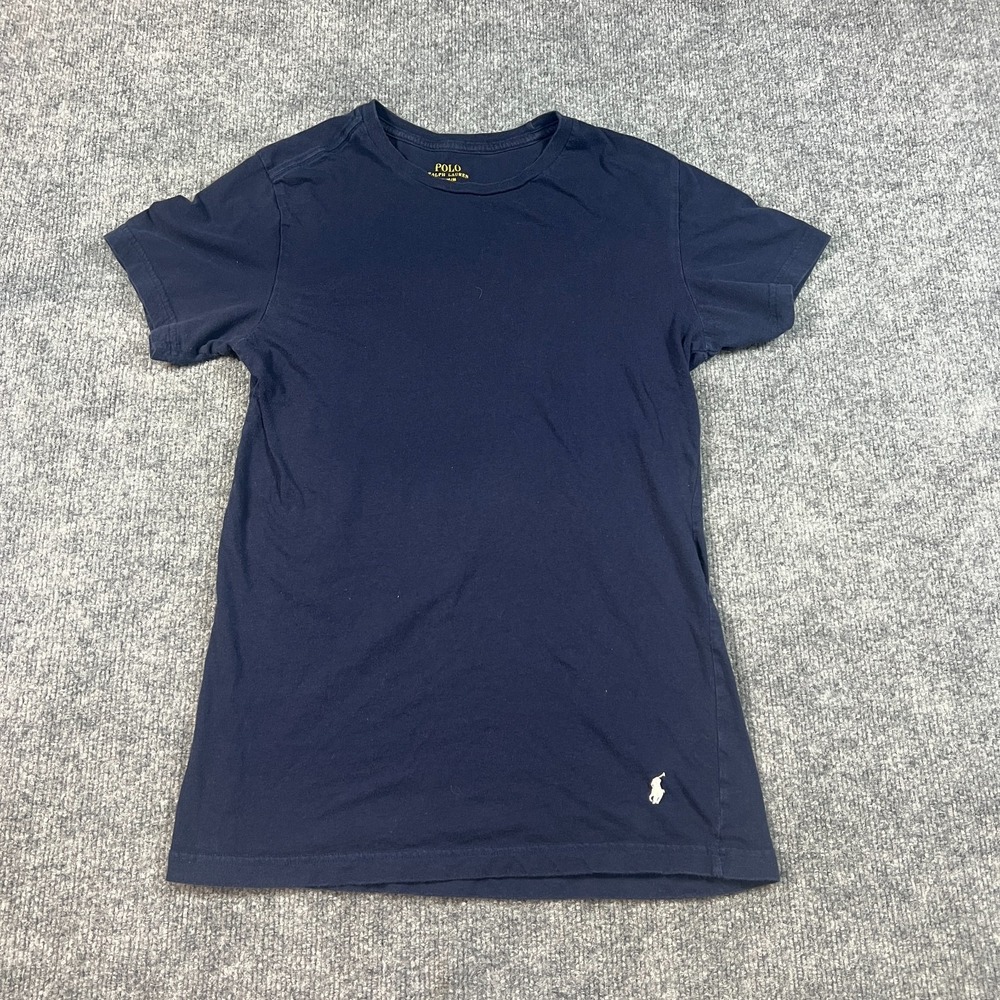 Polo Ralph Lauren T Shirt Boys Medium Blue Slim Fit Short Sleeve Cotton Lot Of 2 - Picture 3 of 11